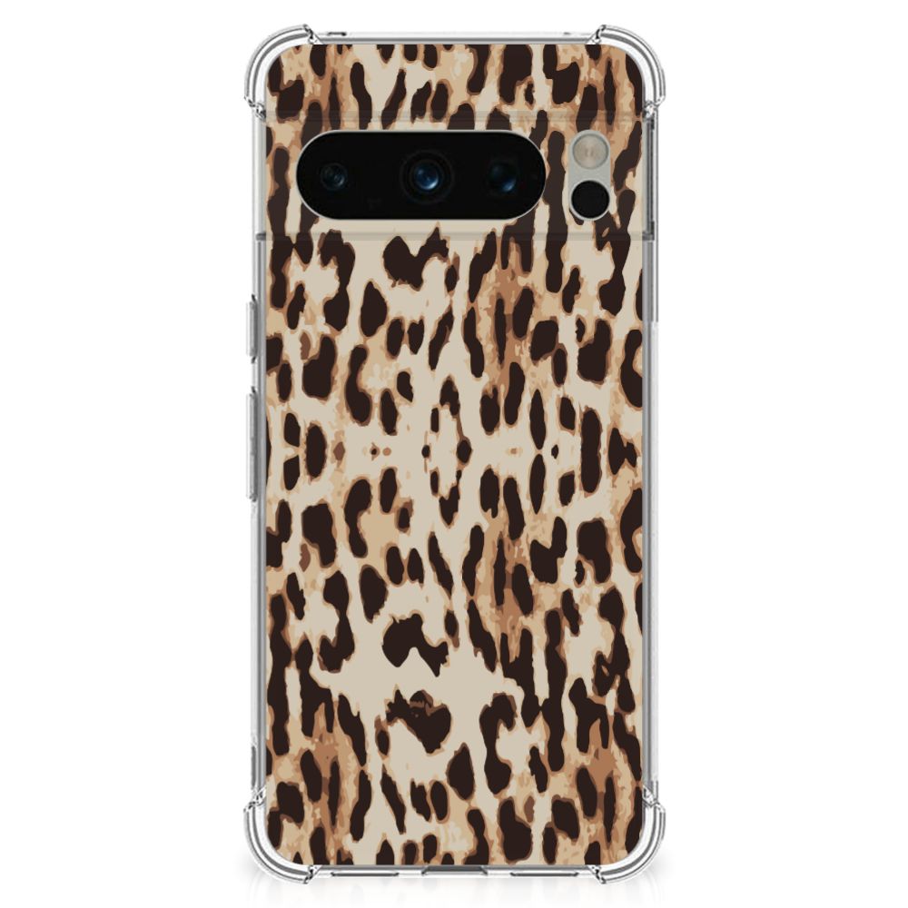 Google Pixel 8 Pro Case Anti-shock Leopard achterkant design