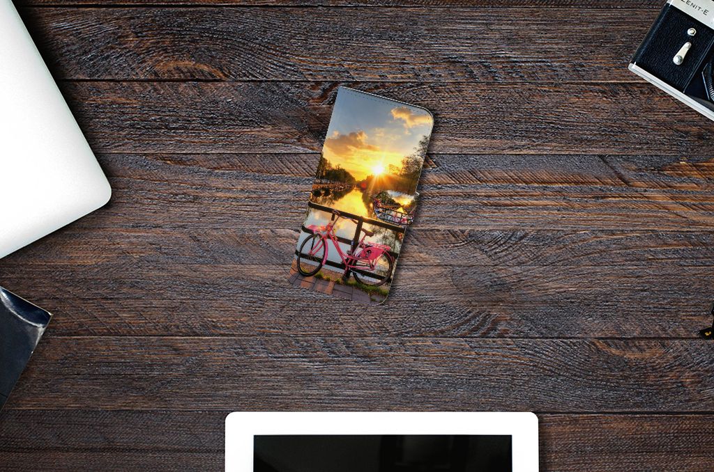 Google Pixel 8 Pro Flip Cover Amsterdamse Grachten design Amsterdamse grachten aanzicht