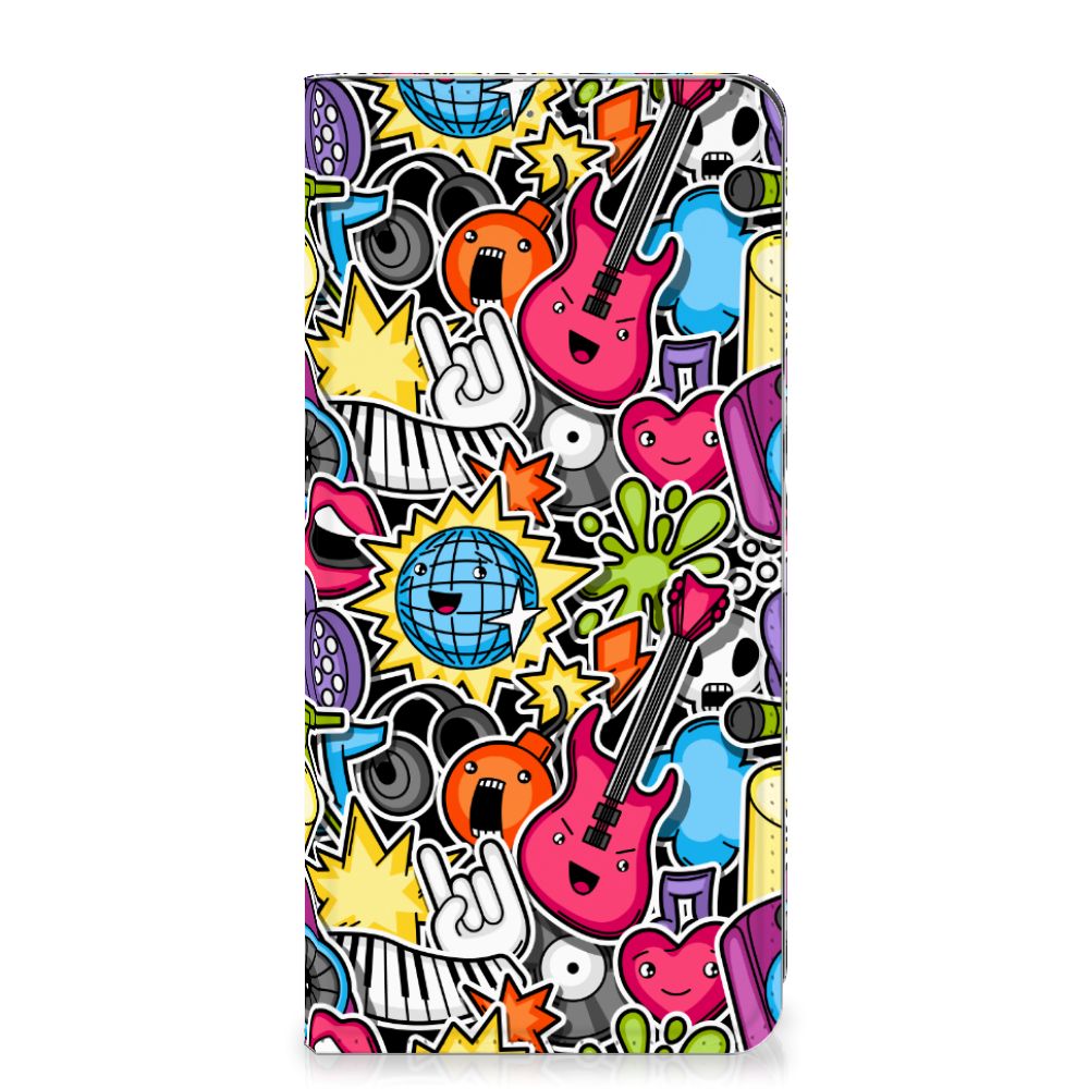 Google Pixel 8 Pro Hippe Standcase Punk Rock ontwerp kleurrijk grafisch