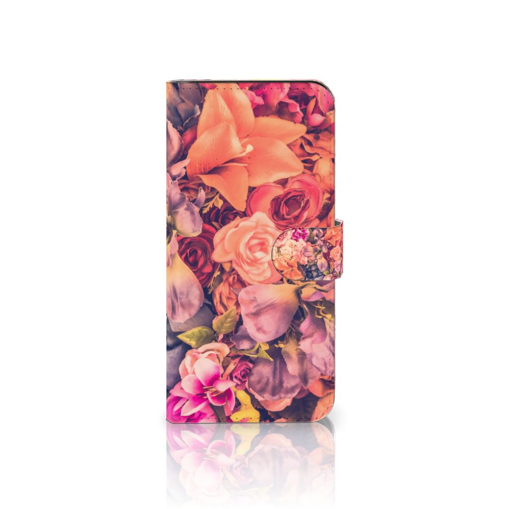 Google Pixel 8 Pro Hoesje Bosje Bloemen boekhoesje bloemen roze oranje paars