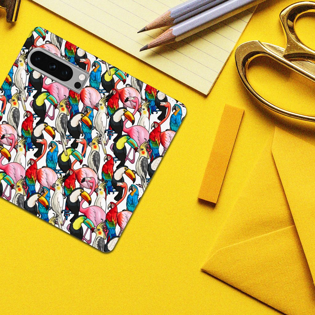Google Pixel 8 Pro Hoesje maken Birds design vogels aanzicht