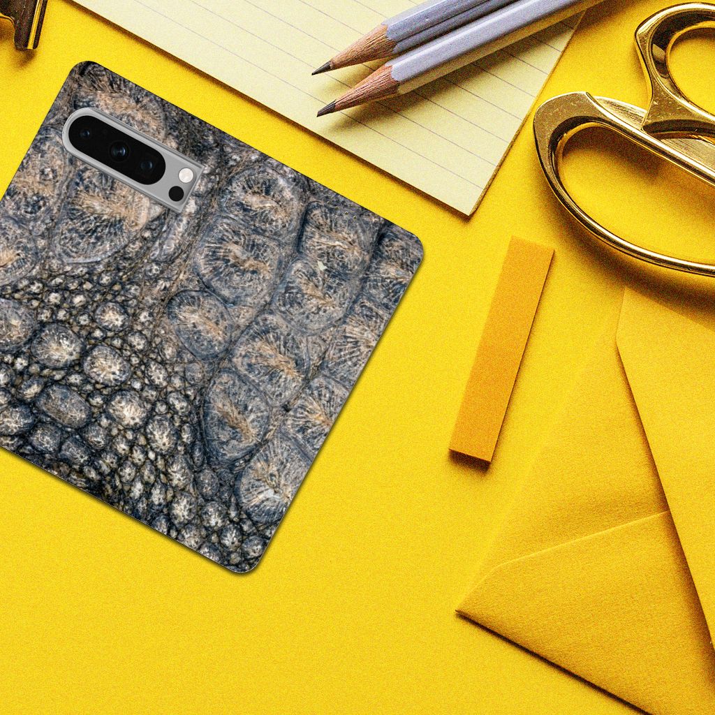 Google Pixel 8 Pro Hoesje maken Krokodillenprint krokodillenprint design vooraanzicht