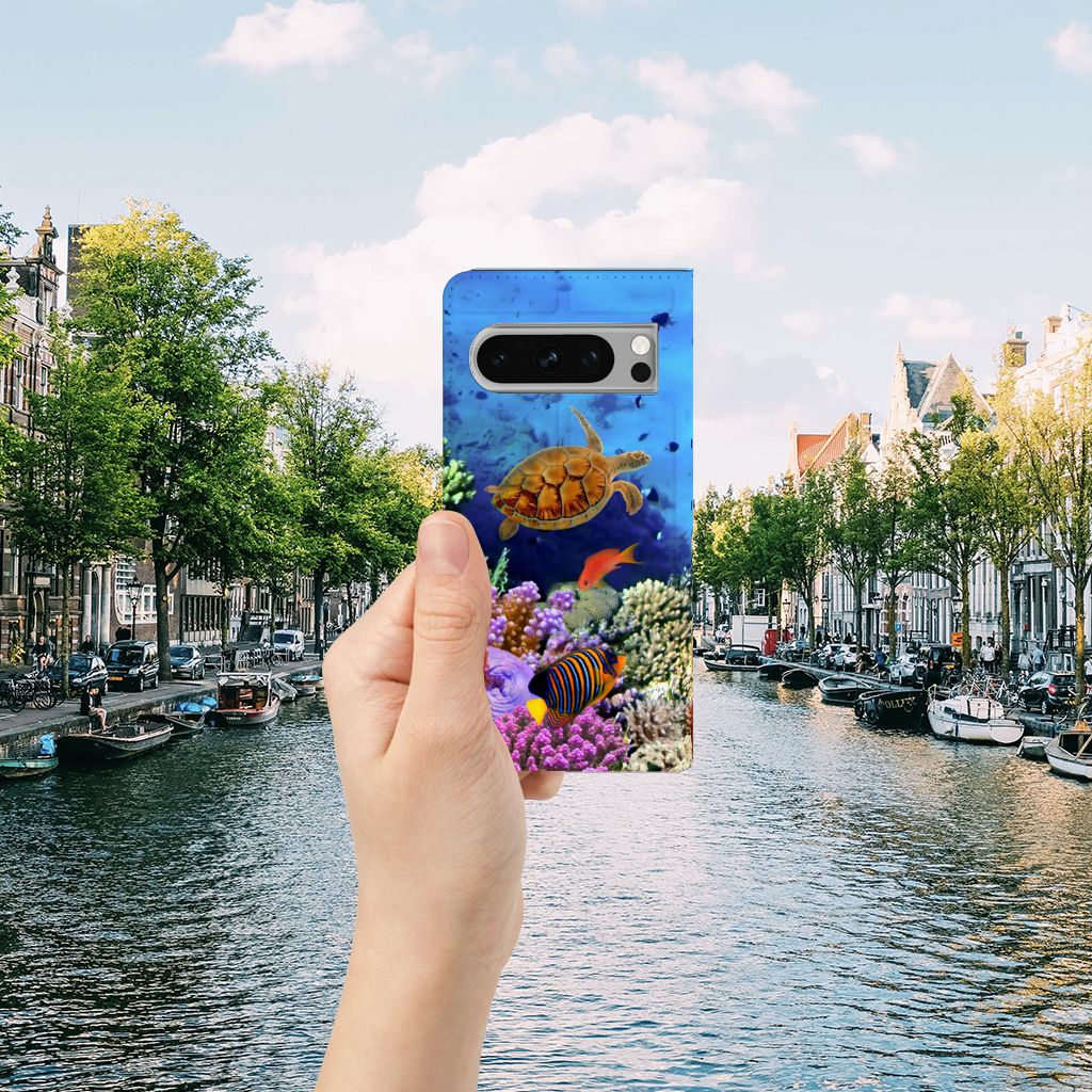 Google Pixel 8 Pro Hoesje maken Vissen hoesje design vissen aanzicht