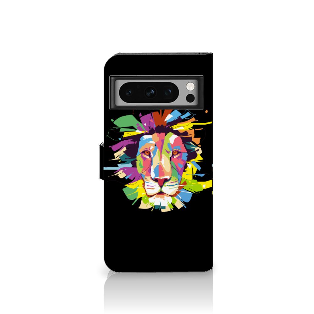 Google Pixel 8 Pro Leuk Hoesje Lion Color design voorkant