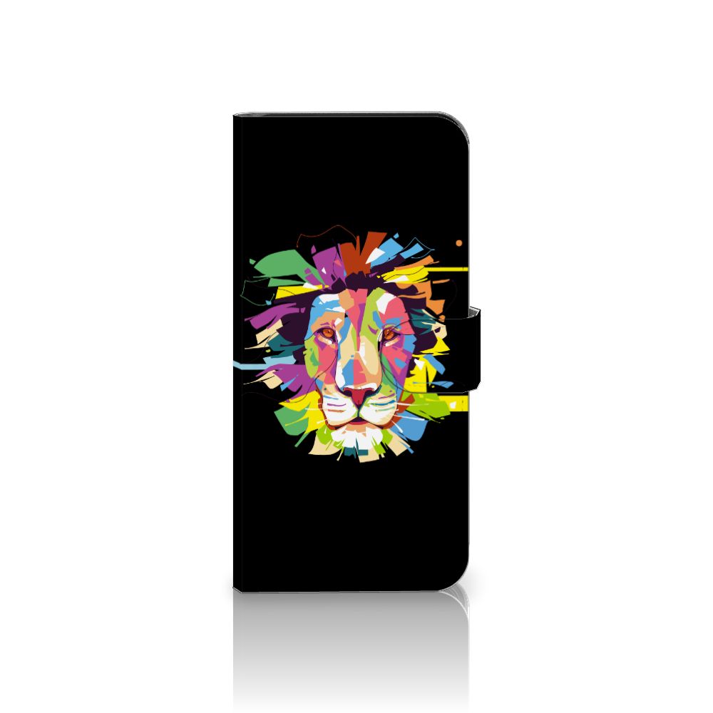 Google Pixel 8 Pro Leuk Hoesje Lion Color telefoonhoesje kleurrijk design aanzicht