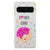 Google Pixel 8 Pro Siliconen Case Donut Roze cartoon design achterzijde vrolijk