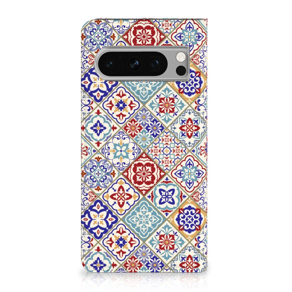 Google Pixel 8 Pro Standcase Tiles Color telefoonhoesje design tiles voorkant