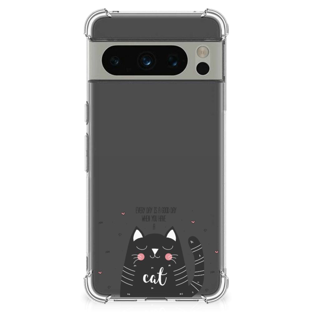 Google Pixel 8 Pro Stevig Bumper Hoesje Cat Good Day B2C Telecom