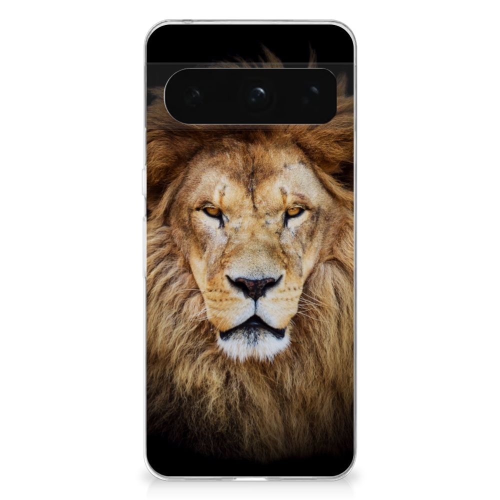 Google Pixel 8 Pro TPU Hoesje Leeuw leeuw ontwerp achterkant