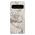 Google Pixel 8 Pro TPU Siliconen Hoesje Marmer Beige achterzijde marmerdesign