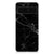Google Pixel 8 Pro TPU Siliconen Hoesje Marmer Zwart zwart marmer achterkant