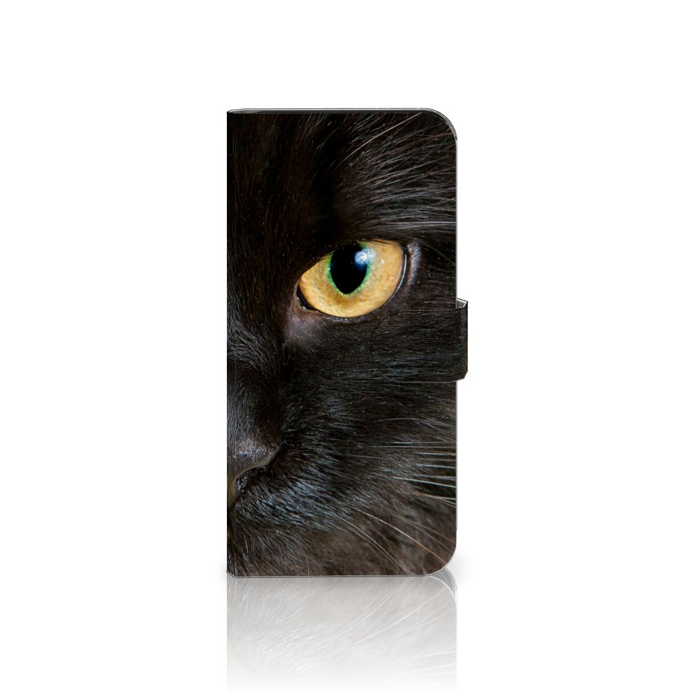 Google Pixel 8 Pro Telefoonhoesje met Pasjes Zwarte Kat telefoonhoesje design Zwarte Kat voorkant