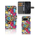Google Pixel 8 Pro Wallet Case met Pasjes Punk Rock met gitaar en discobal design 🎸, biedt stijl en bescherming.