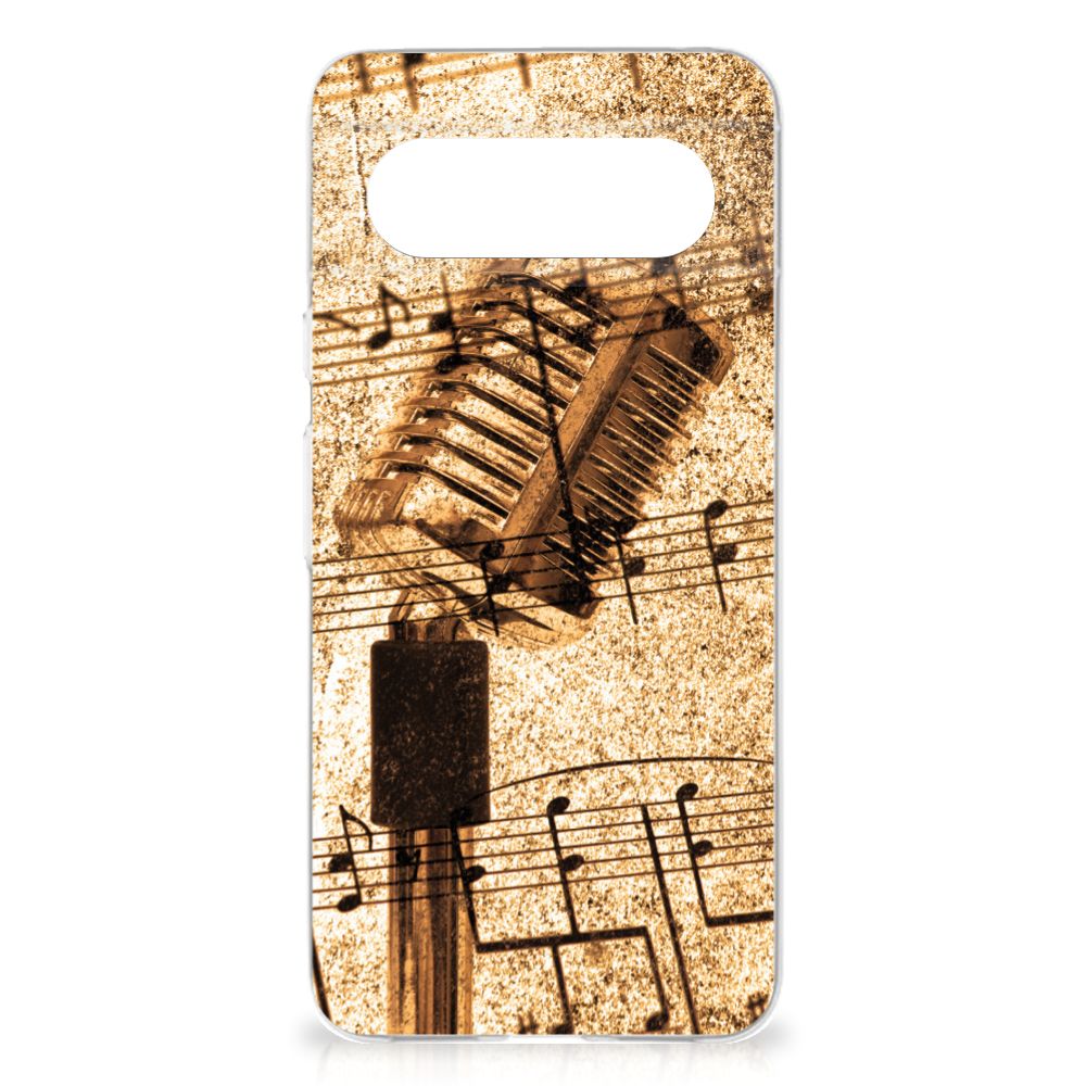 Google Pixel 8 Siliconen Hoesje met foto Bladmuziek