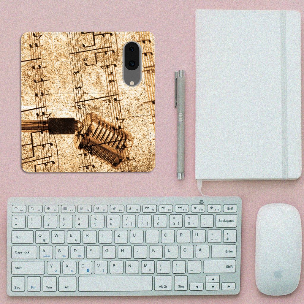 Google Pixel 8 Stand Case Bladmuziek hoesje bladmuziek bovenaanzicht