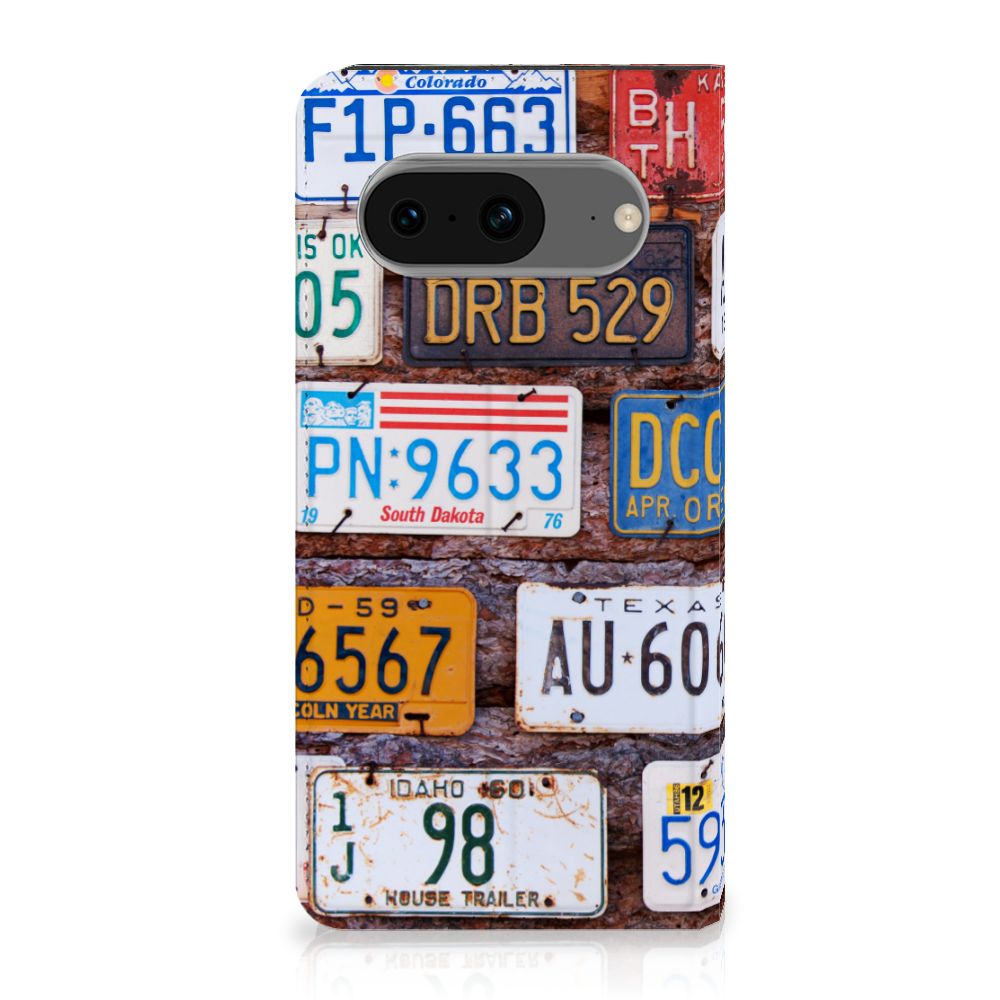 Google Pixel 8 Stand Case Kentekenplaten design kentekenplaten achterzijde