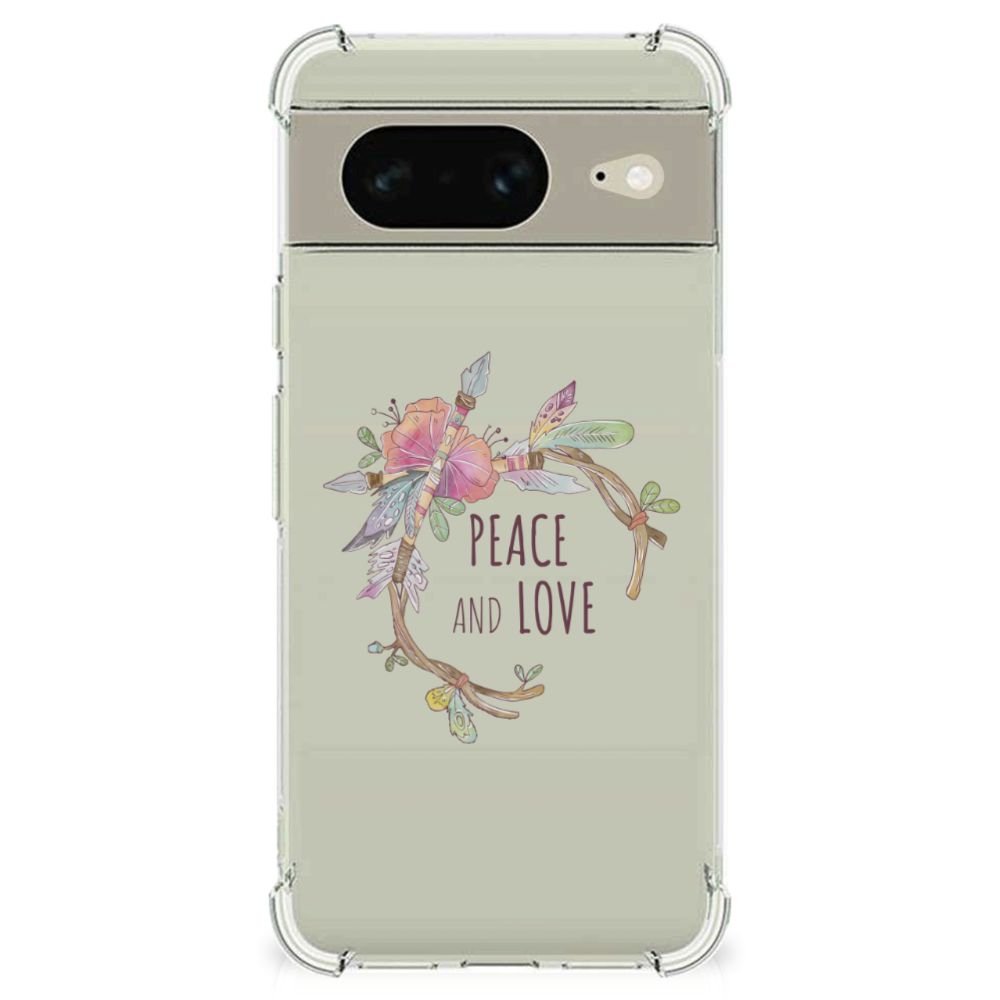 Google Pixel 8 Stevig Bumper Hoesje Boho Text B2C Telecom