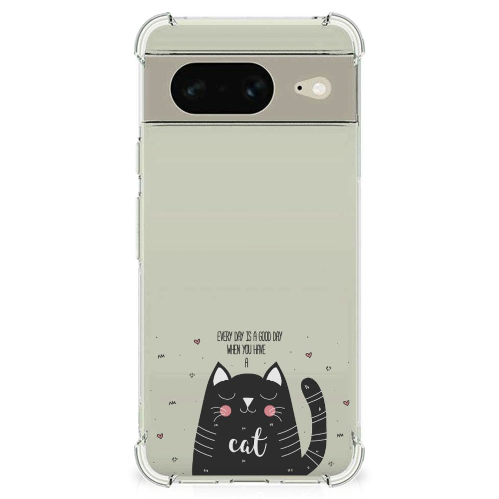 Google Pixel 8 Stevig Bumper Hoesje Cat Good Day B2C Telecom