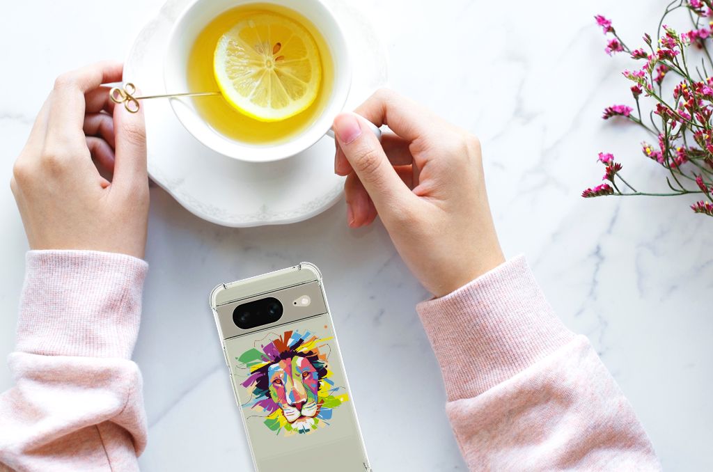 Google Pixel 8 Stevig Bumper Hoesje Lion Color B2C Telecom