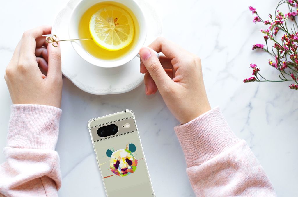Google Pixel 8 Stevig Bumper Hoesje Panda Color B2C Telecom