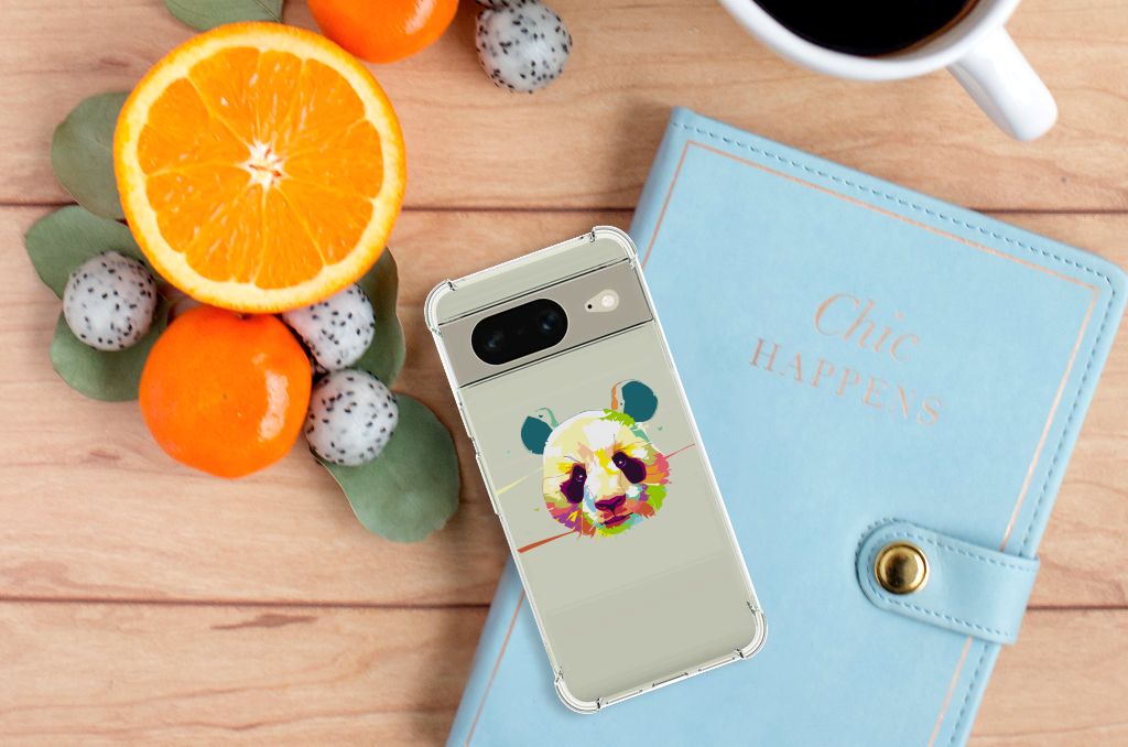 Google Pixel 8 Stevig Bumper Hoesje Panda Color B2C Telecom