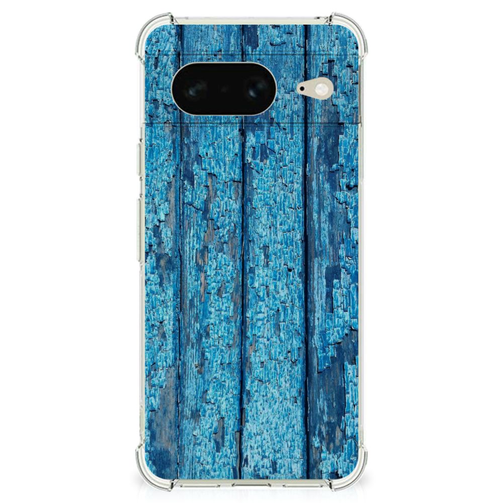 Google Pixel 8 Stevig Telefoonhoesje Wood Blue B2C Telecom