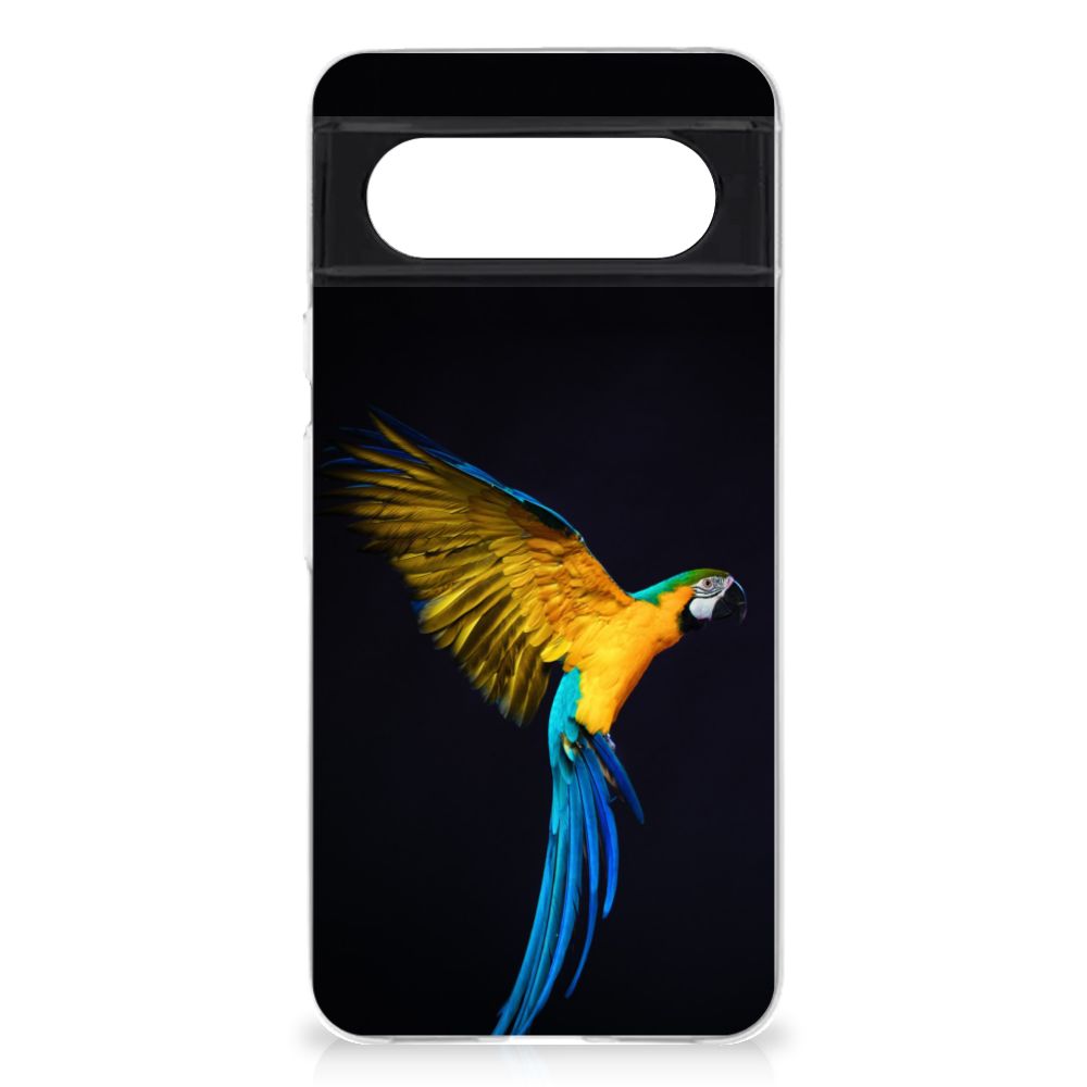 Google Pixel 8 TPU Hoesje Papegaai