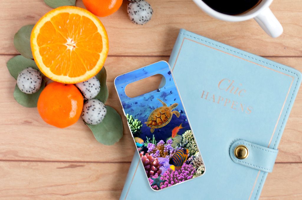 Google Pixel 8 TPU Hoesje Vissen kleurrijk design tropische vissen aanzicht
