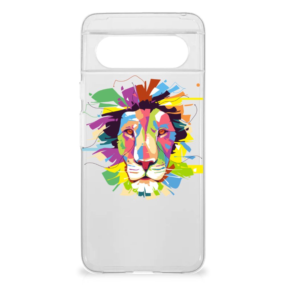 Google Pixel 8 Telefoonhoesje met Naam Lion Color telefoonhoesje Lion Color voorkant