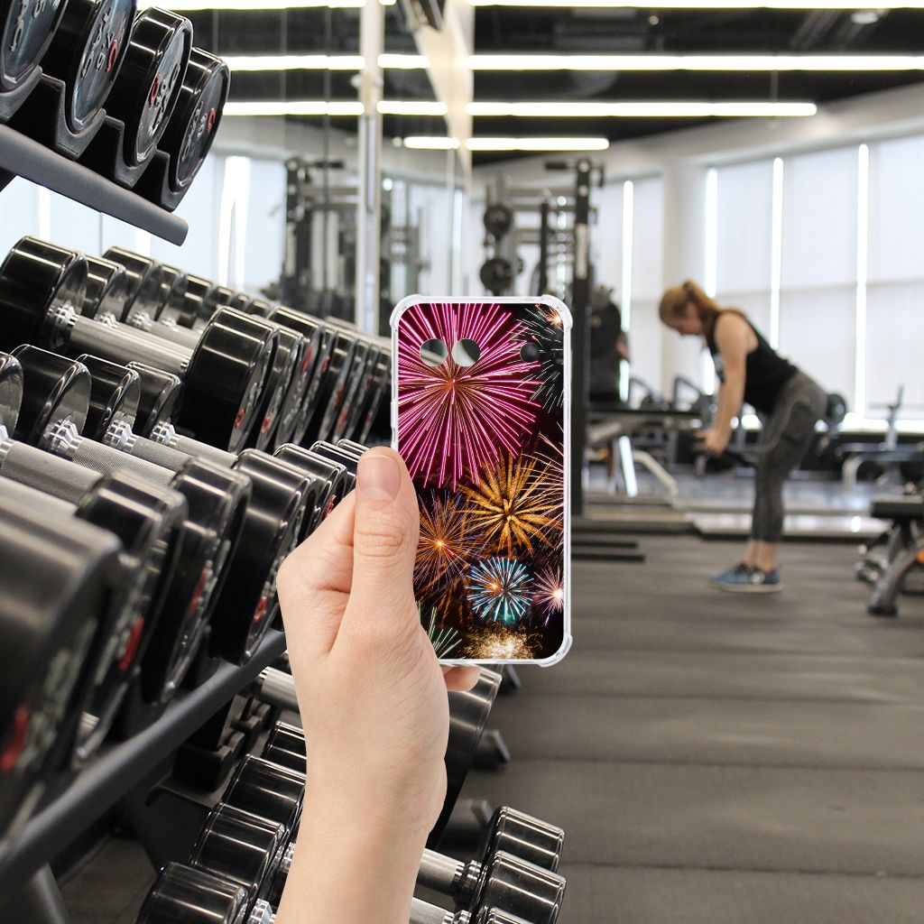 Google Pixel 8A Anti Shock Bumper Case Vuurwerk design hand sportzaal