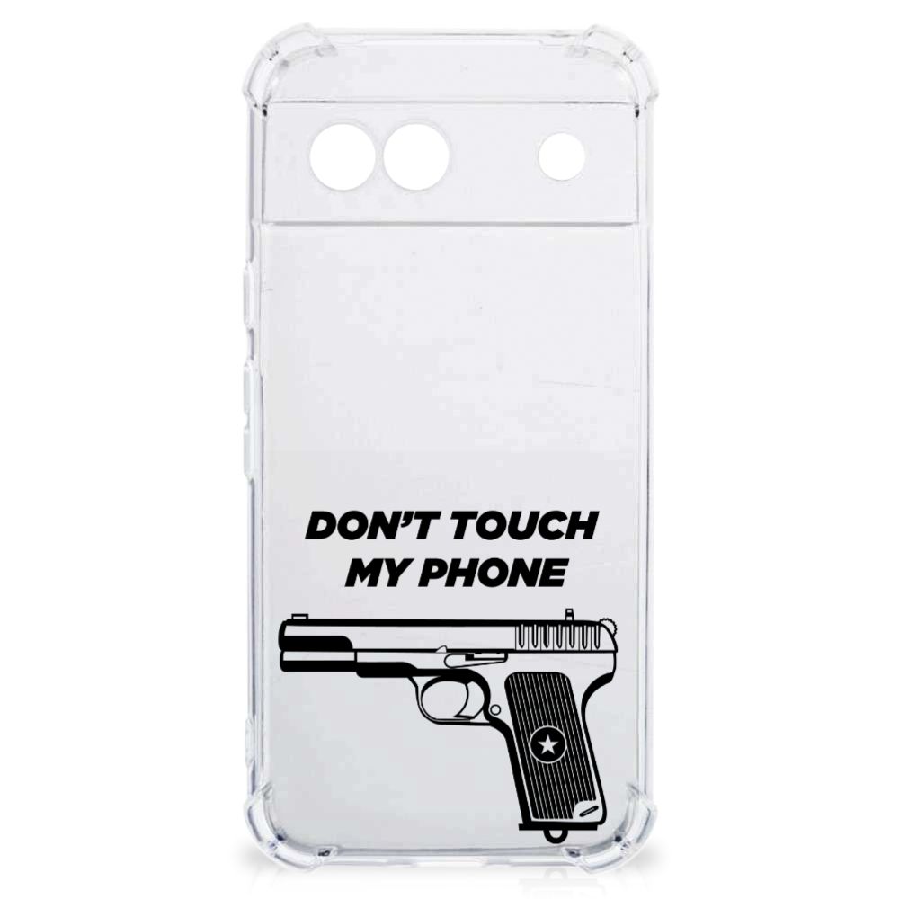 Google Pixel 8A Anti Shock Case Pistol DTMP transparent gun design back