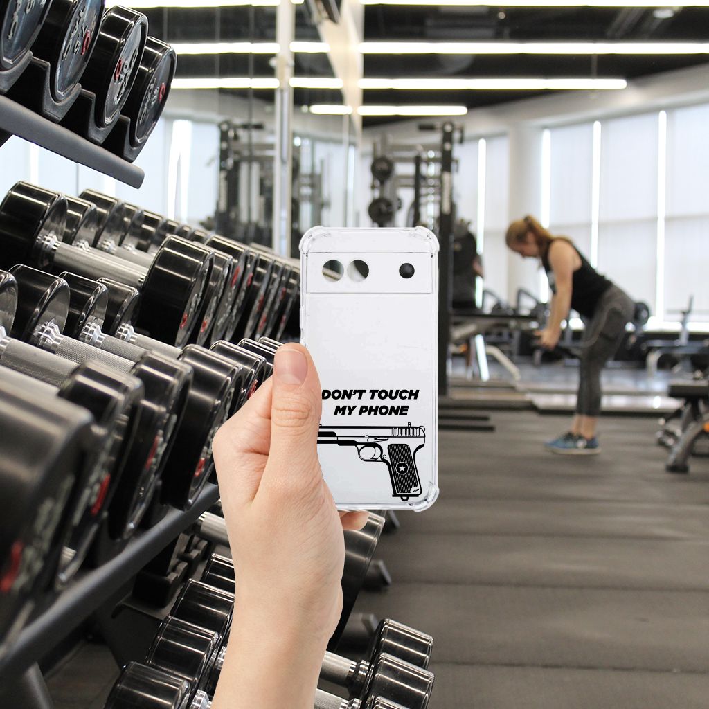 Google Pixel 8A Anti Shock Case Pistol DTMP telefoonhoesje design achterkant