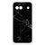 Google Pixel 8A Anti-Shock Hoesje Marmer Zwart achterkant