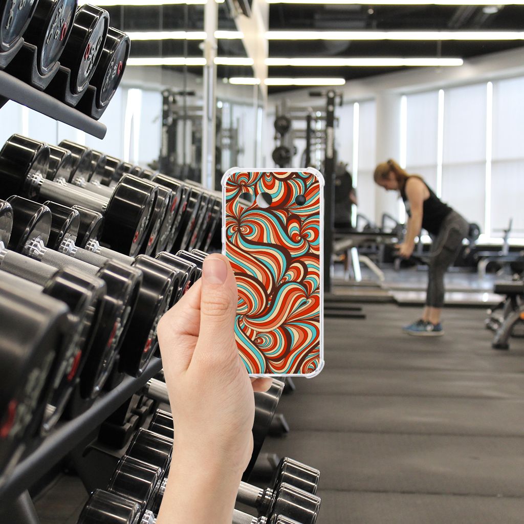 Google Pixel 8A Back Cover Retro hand smartphone gym interieur