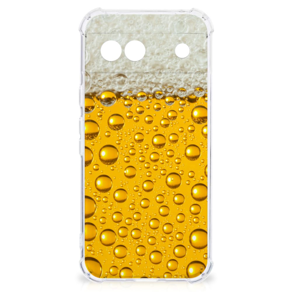 Google Pixel 8A Beschermhoes Bier telefoonhoesje bierdesign aanzicht