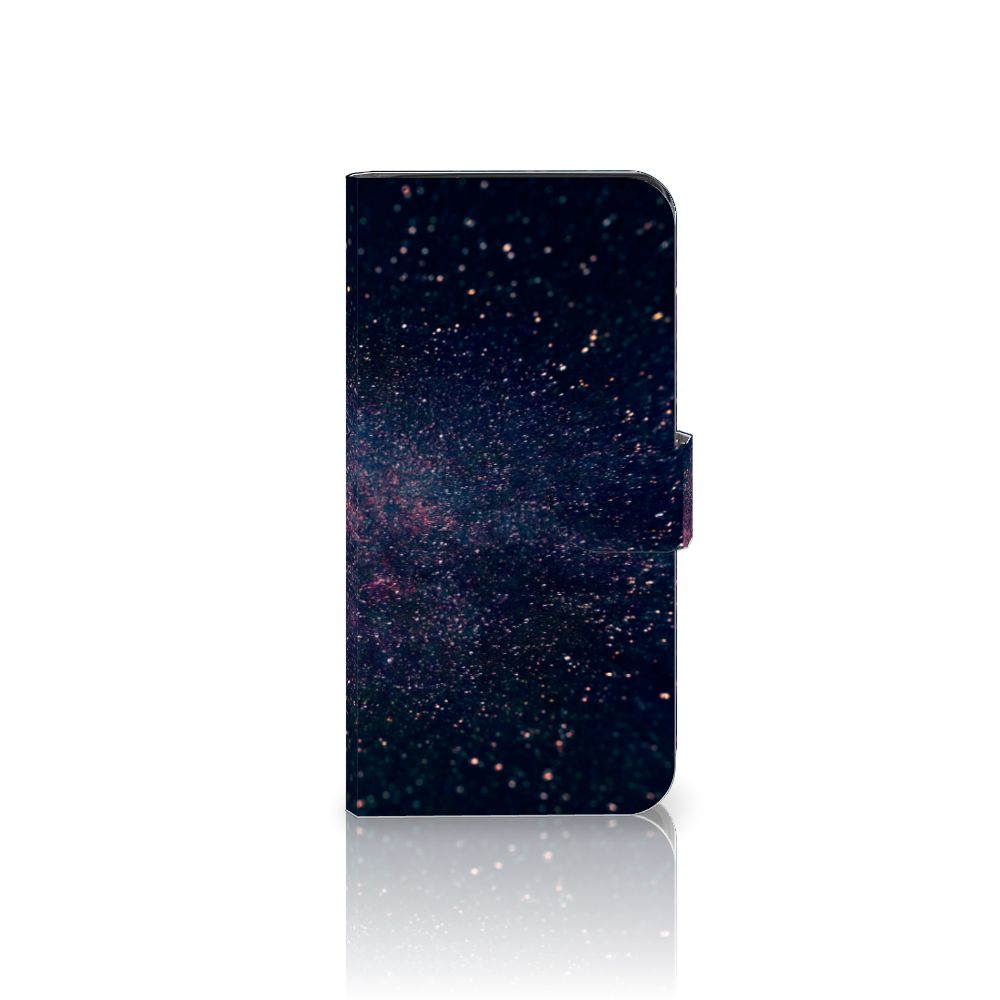Google Pixel 8A Book Case Stars boekcase sterren paarse blauwe inktzwarte achtergrond
