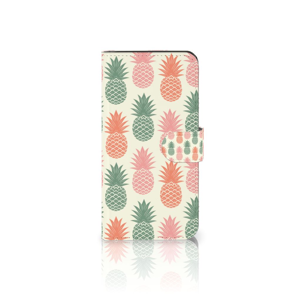 Google Pixel 8A Book Cover Ananas telefoonhoesje ananas design voorzijde