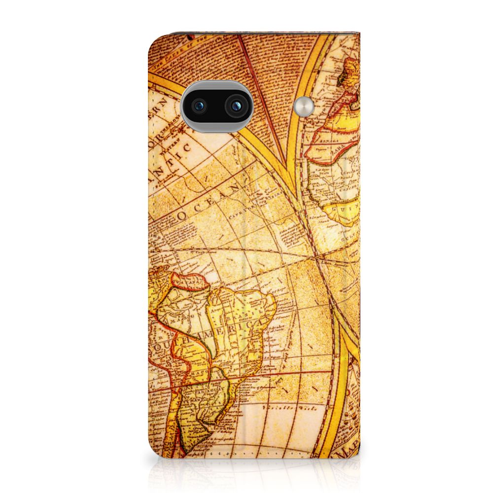 Google Pixel 8A Book Cover Kompas kaart vintage design voorkant