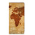 Google Pixel 8A Book Cover Wereldkaart boekhoes wereldkaart bruin