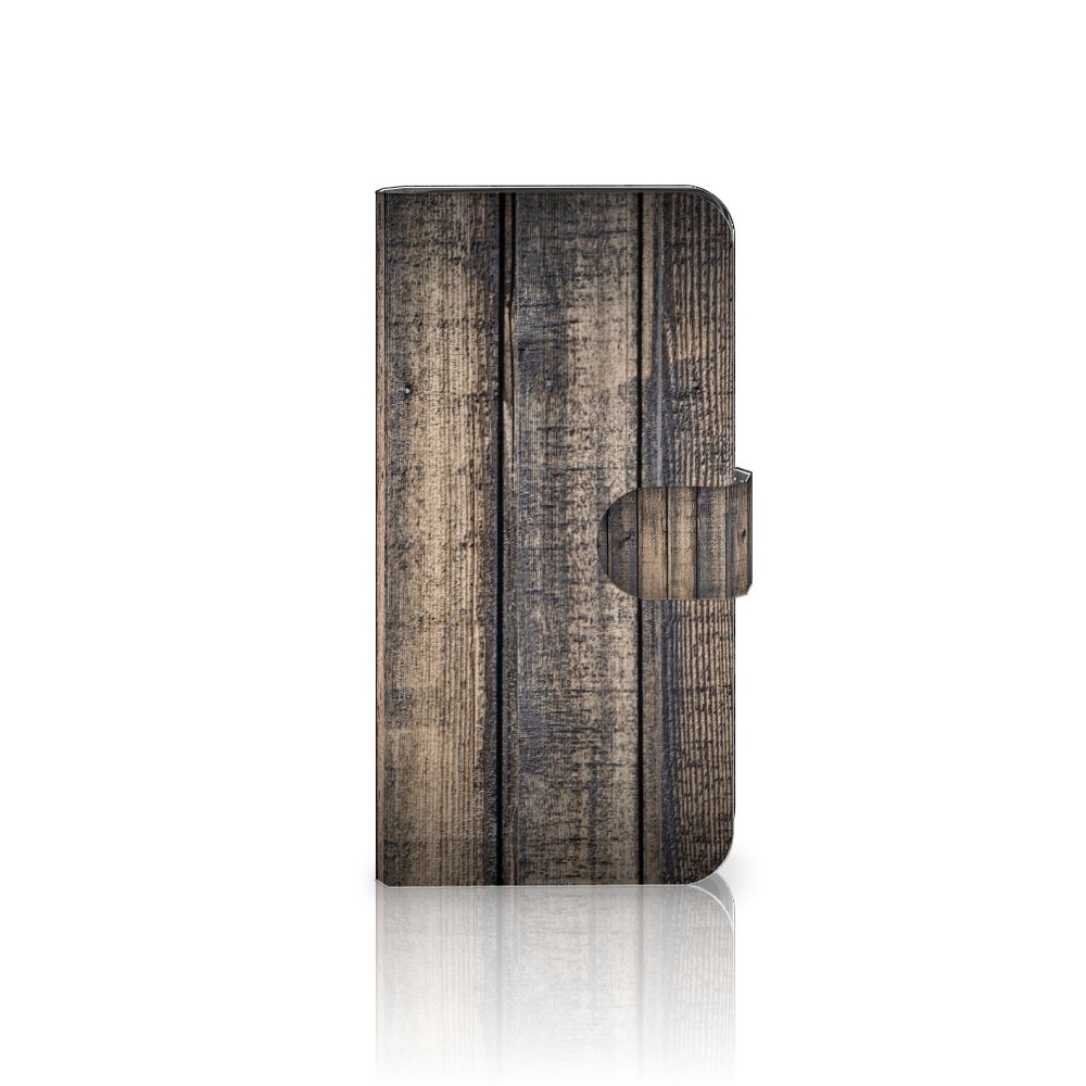 Google Pixel 8A Book Style Case Steigerhout bookstyle case steigerhout voorkant