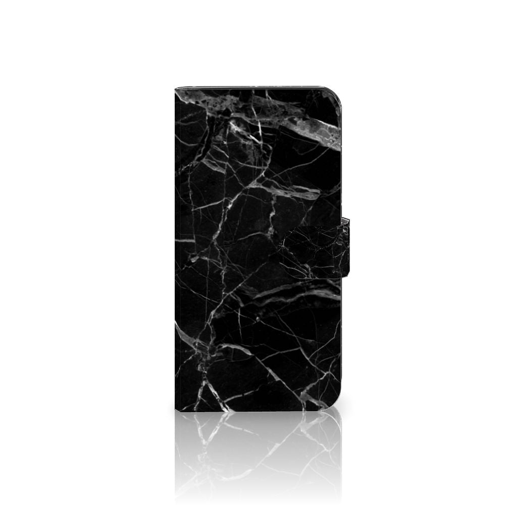 Google Pixel 8A Bookcase Marmer Zwart bookcase zwart marmer vooraanzicht