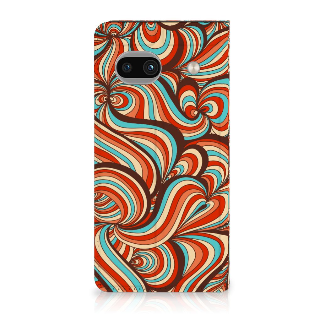 Google Pixel 8A Bookcase Retro design kleurrijk aanzicht