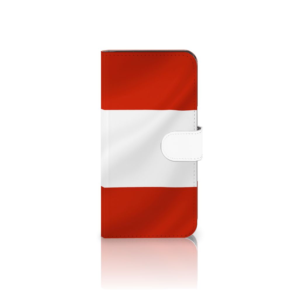 Google Pixel 8A Bookstyle Case Oostenrijk design vlag vooraanzicht