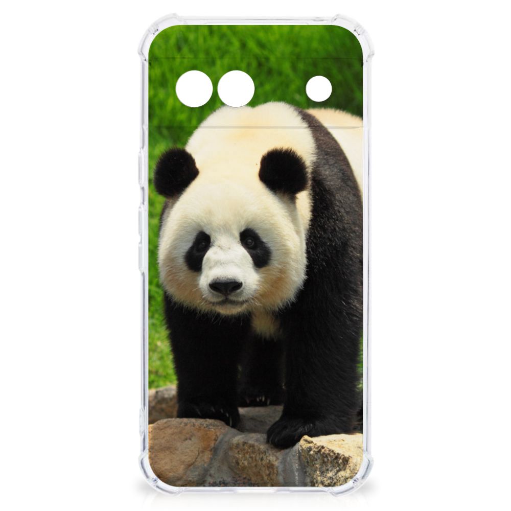Google Pixel 8A Case Anti-shock Panda telefoonhoesje panda voorkant