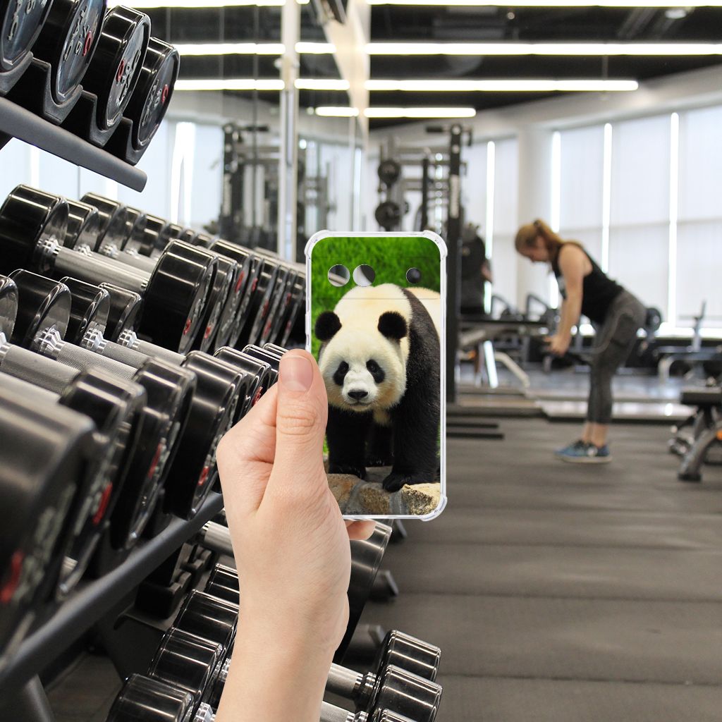 Google Pixel 8A Case Anti-shock Panda achterkant sportzaal