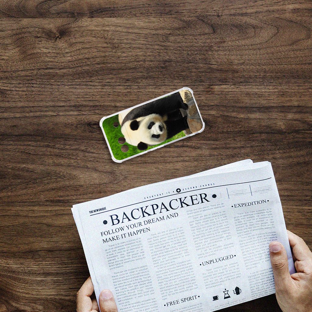 Google Pixel 8A Case Anti-shock Panda telefoonhoesje panda design aanzicht