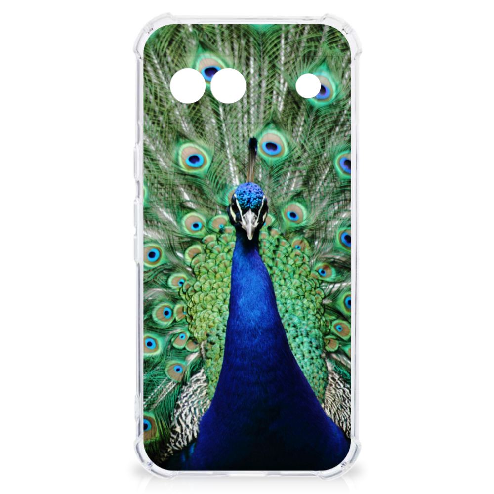 Google Pixel 8A Case Anti-shock Pauw telefoonhoesje pauw design voorkant