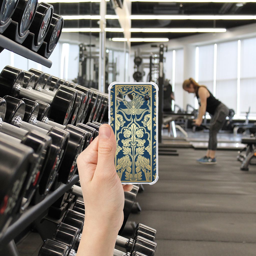 Google Pixel 8A Case Beige Flowers design hand fitness gym