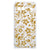 Google Pixel 8A Case Gouden Bloemen achterkant transparant bloemenpatroon