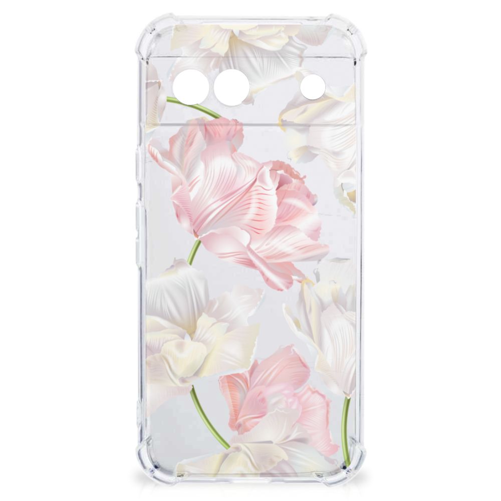 Google Pixel 8A Case Lovely Flowers telefoonhoesje bloemen detail